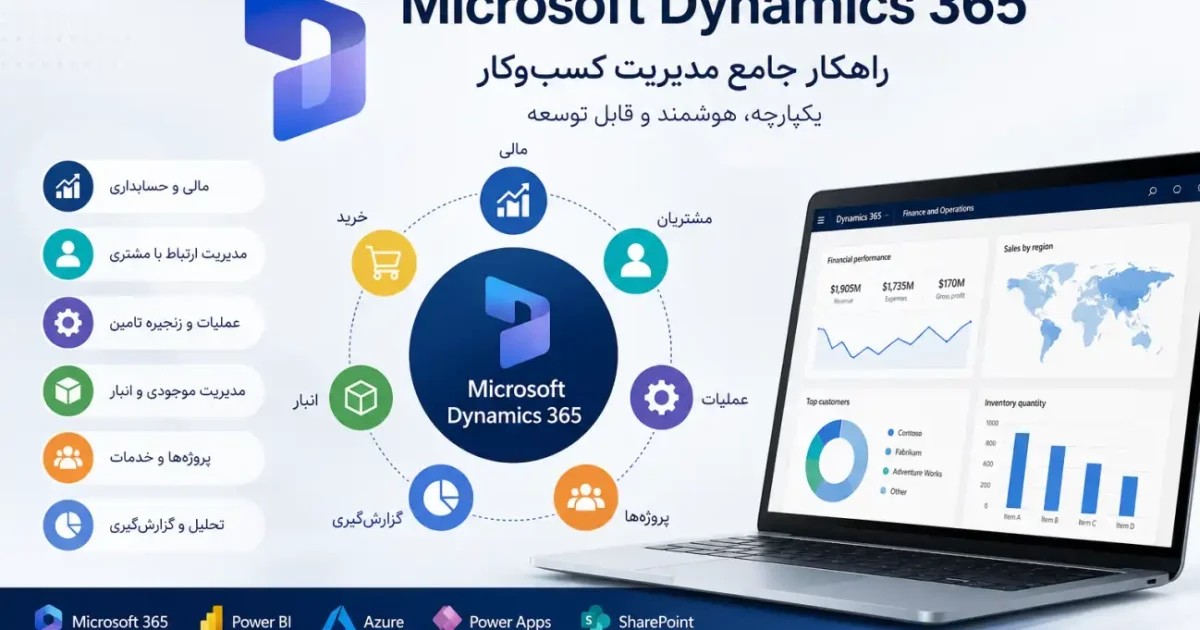 نرم‌افزار Microsoft Dynamics 365 ERP برای مدیریت یکپارچه منابع سازمانی